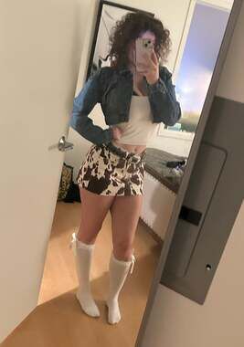 No Boundaries Cow Print Mini Skirt XS